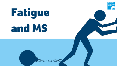 person finding it difficult to walk with MS fatigue 