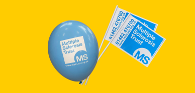 picture of MS Trust flags and balloon